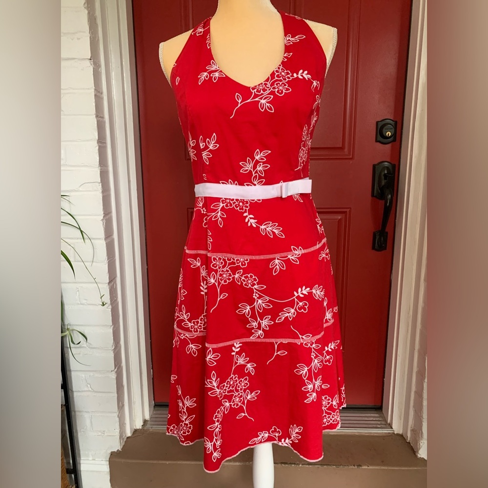 Charlotte Russe halter summer dress in red